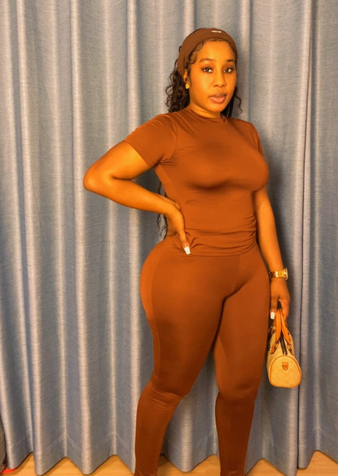 Caramel Latte Leggings Set
